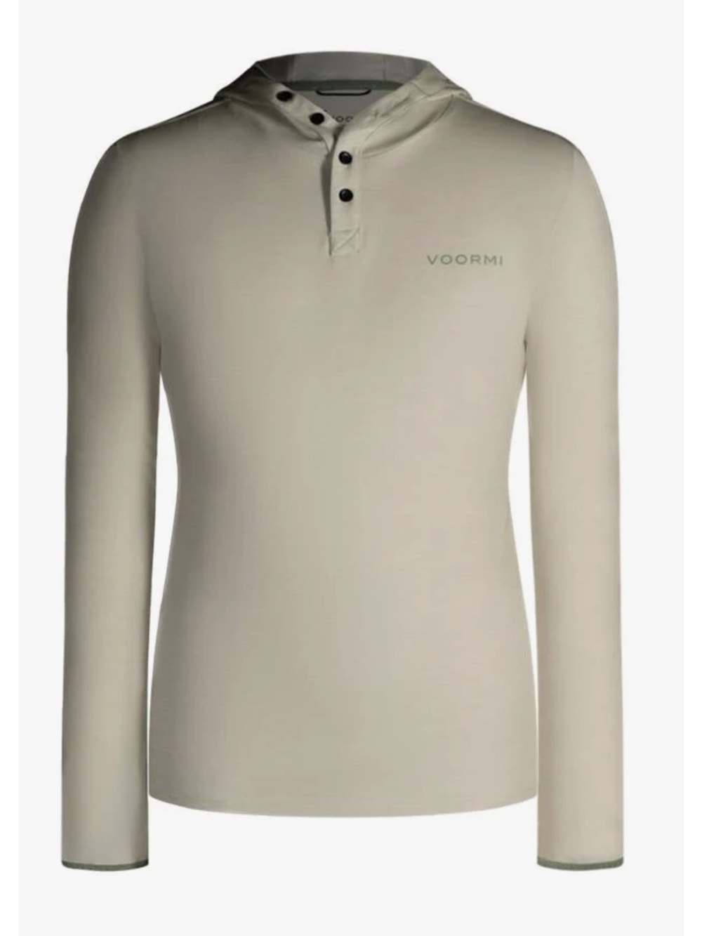 VOORMI river run Hooded Long-Sleeve Shirt in Light Gray XS womens